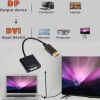 Display Port To DVI Interface Monitor Adapter; 1080P Projector Displays Computer Graphics Converter Cable To Laptop