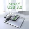 2.5inch Clear Mobile Hard Drive Case For USB3.0 Notebook External SSD Solid State Hard Drive Case