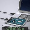 2.5inch Clear Mobile Hard Drive Case For USB3.0 Notebook External SSD Solid State Hard Drive Case
