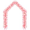 Christmas Garland with LED Lights 33 ft Pink