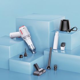 Cordless Vacuum Cleaner; Handheld Rechargeable Car Vacuum With Charging Dock; Strong Suction Portable Mini Vacuum; Wet Dry Vacuum Cleaner For Car Home (Color: White)