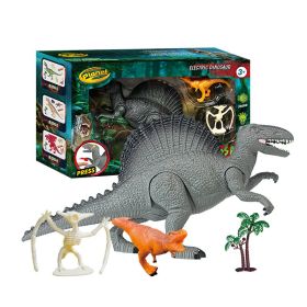 Dinosaurs Island Toys Dinosaur Toy Suit; IC Function; the Big Dinosaur Is With Light And Sound; with Little Dinosaur Toys And Trees; above 3 Years Old (Items: Spinosaurus)