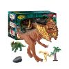 Dinosaurs Island Toys Dinosaur Toy Suit; hand Press Dinosaur Toy To Make Light And Sound; with Little Dinosaur Toys And Trees; above 3 Years Old