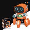 Six Claws Dancing Robot Toy For Kids; Walking Robot With Flashing Colorful Lights Music For Kids; And Has Moving Hands; Electronic Toy For Girls Great