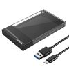 2.5" External Hard Drive Enclosure; USB 3.1 Tool-Free Clear For 2.5 Inch SSD & HDD 9.5mm 7mm External Hard Drive Case Supports UASP SATA