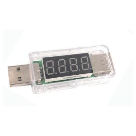 Voltmeter Smart Electronics Digital USB Mobile Power Charging Current Voltage Tester; Meter USB Charger Doctor Voltmeter Ammeter (model: Transparent Straig)