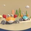Crawling Crab Baby Toy; Electronic Music Light Toy For Kids With Automatic Obstacle Avoidance; Mobile Toy For Preschool Girls And Boys