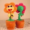 Electric Sunflower Flower Toy; Musical Singing Dancing Repeating Talking Sunflower; Soft Funny Creative Sunflower Plush Toy