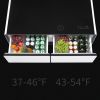 Modern Smart Coffee Table with Built-in Fridge, Bluetooth Speaker, Wireless Charging, Touch Control Panel, Power Socket, USB Interface