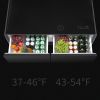 Modern Smart Coffee Table with Built-in Fridge, Bluetooth Speaker, Wireless Charging, Touch Control Panel, Power Socket, USB Interface
